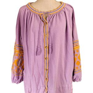 Free People In the Clear Lavender Dress, boho, Oversized Small, cotton